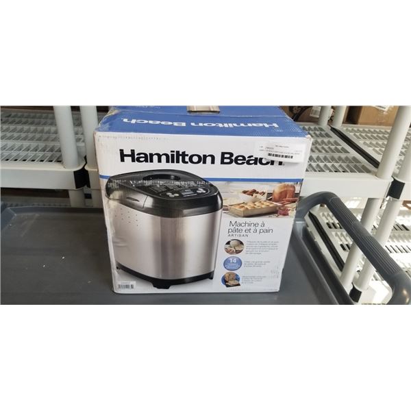 HAMILTON BEACH ARTISAN DOUGH AND BREAD MAKER - TESTED WORKING, RETAIL $249
