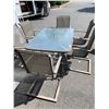 Image 1 : GLASSTOP PATIO TABLE WITH 6 CHAIRS