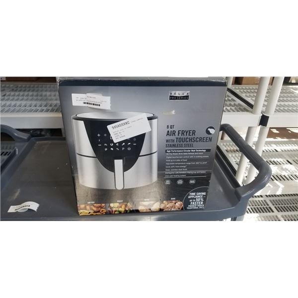 BELLAPRO 8QT TOUCHSCREEN AIR FRYER - TESTED WORKING, RETAIL $249