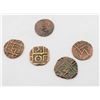 1835-1910 x5 ANTIQUE BHUTAN 1/2 RUPEE COINS