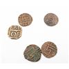 1835-1910 x5 ANTIQUE BHUTAN 1/2 RUPEE COINS