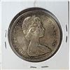 Image 2 : 9)  CANADIAN 1966 80% SILVER, $1.00 COIN.