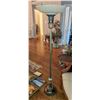 Image 1 : BRASS FLOOR LAMP W/ WOOD & STONE ACCENTS