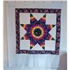 Image 1 : QUILTING GRID W/ 49" X 49" PATCHWORK QUILT