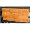 Image 1 : WOODEN 12 DRAWER CABINET W/ CONTENTS