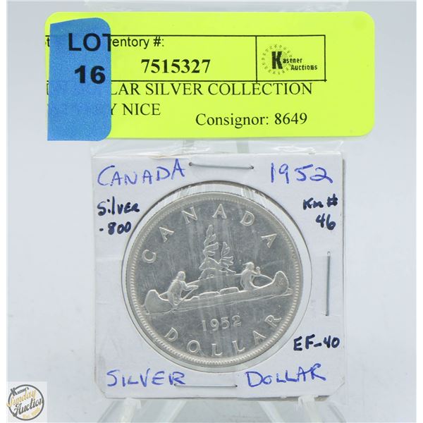 CDN DOLLAR SILVER COLLECTION 1952