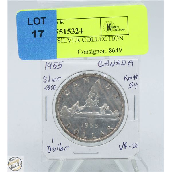 CDN DOLLAR SILVER COLLECTION 1955