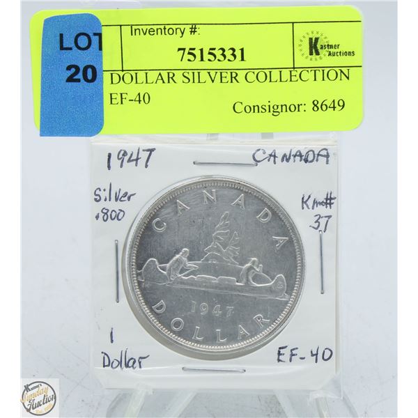 CDN DOLLAR SILVER COLLECTION 1947