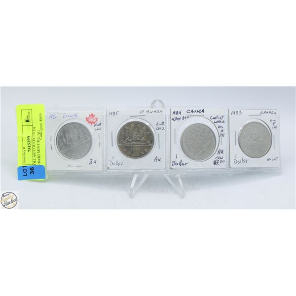 CDN DOLLAR COLLECTION 1986/85/84/83