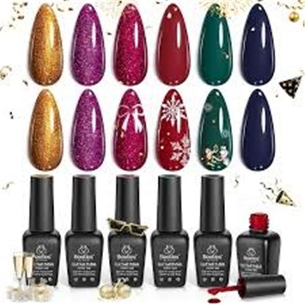NEW 6 X 7.5ML BEETLES 6 COLORS GEL POLISH KIT