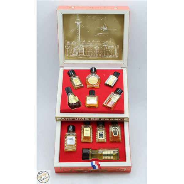 VINTAGE 11 PC FRANCE MINI PERFUMES