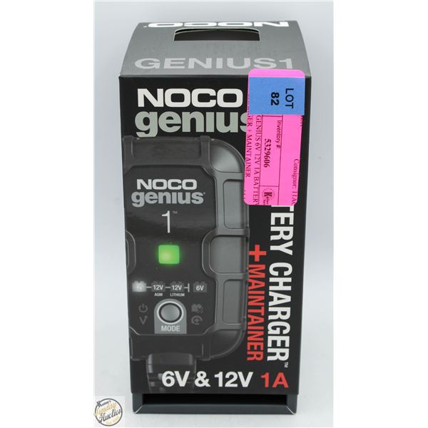 NOCO GENIUS 6V 12V 1A BATTERY CHARGER + MAINTAINER