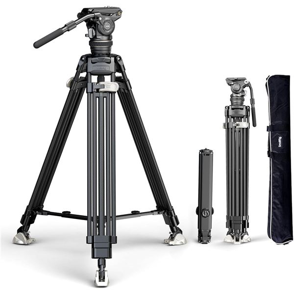 NEW SMALL RIG AD-120 CARBON FIBER 77" TRIPOD KIT