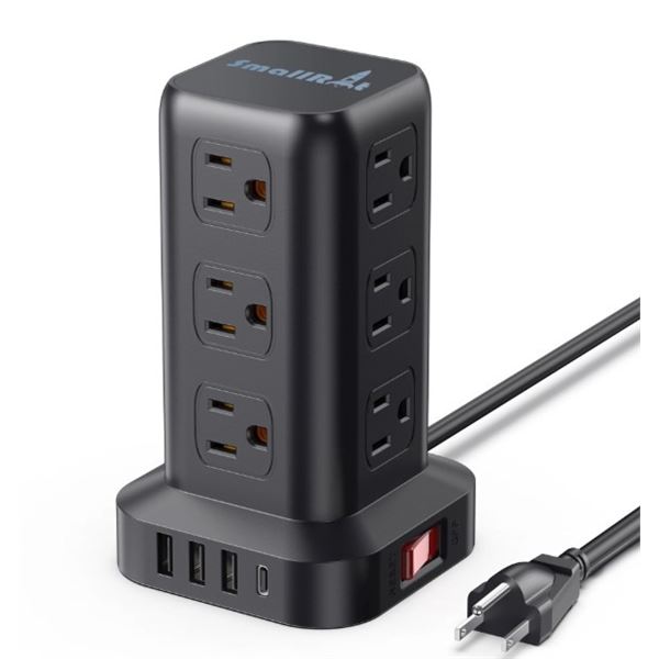 BRAND NEW 12 OUTLET SURGE PROTECTED POWER TOWER