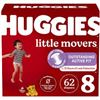 NEW 62 DIAPERS HUGGIES LITTLE MOVERS SZ 8