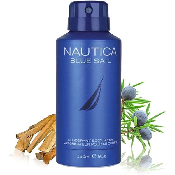 TWO 150ML NAUTICAL BLUE SAIL BODY SPRAY DEODORANT