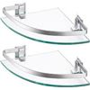 NEW 2 PACK KES GLASS SHELF