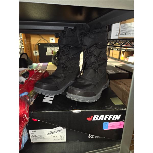 BAFFIN WOMENS BLACK SIZE 9 EASE-W004 BOOTS