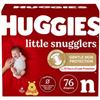 Image 1 : NEW 76 DIAPERS HUGGIES LITTLE SNUGGLERS NB SIZE