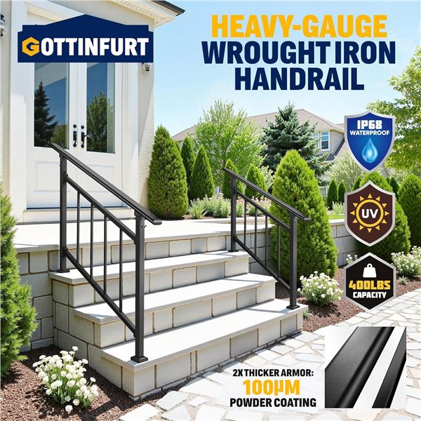 BRAND NEW D6 40" UNIVERSAL 3 STEP HANDRAIL