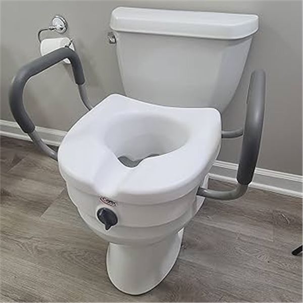 NEW CAREX E-Z LOCK RAISED TOILET SEAT