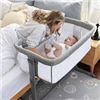 Image 1 : NEW TCBUNNY 2-IN-1 BABY CRIB BED BEDSIDE SLEEPER