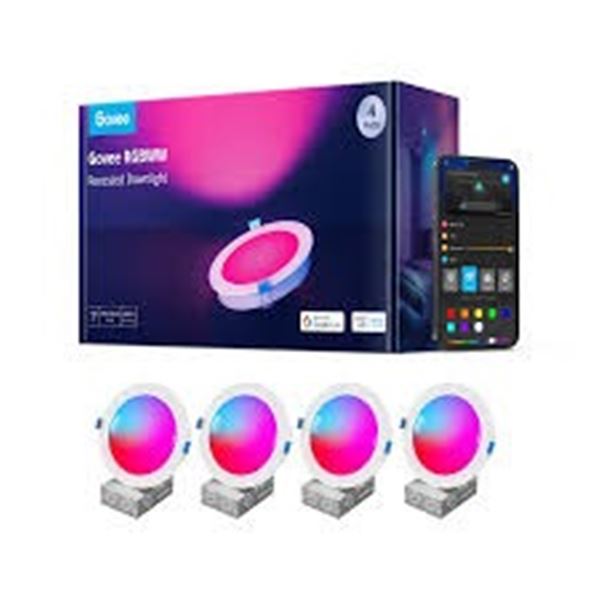 NEW WITH BOX 4 PACK GOVEE RGBWW RECESSED DOWNLIGHT