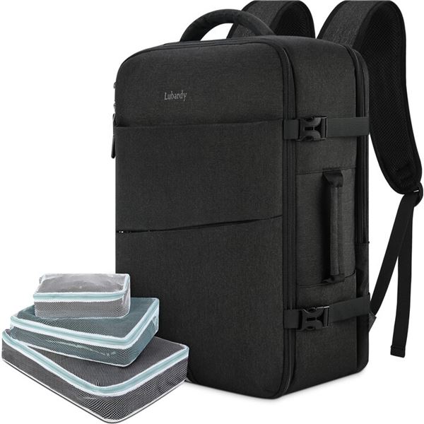 NEW LUBARDY BLACK LARGE BACKPACK 45L 17.3"