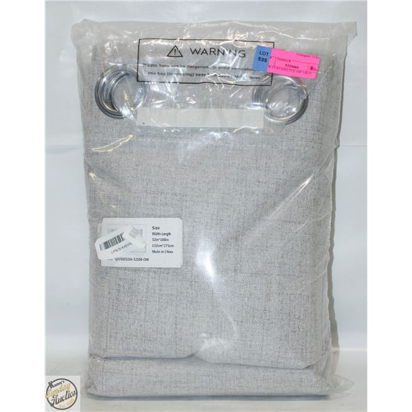 NEW CURTAINS 52 X 108" GREY