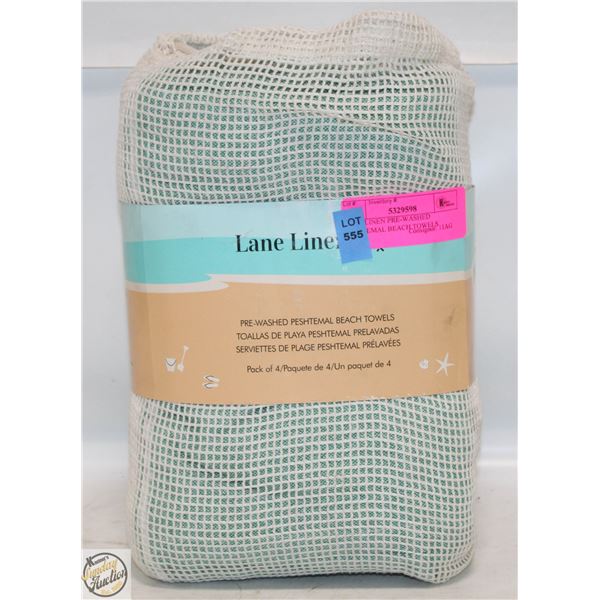 LANE LINEN PRE-WASHED PESHTEMAL BEACH TOWELS