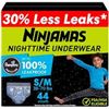 NEW 44 PAMPERS NINJAMAS NIGHTTIME UNDERWEAR S-M
