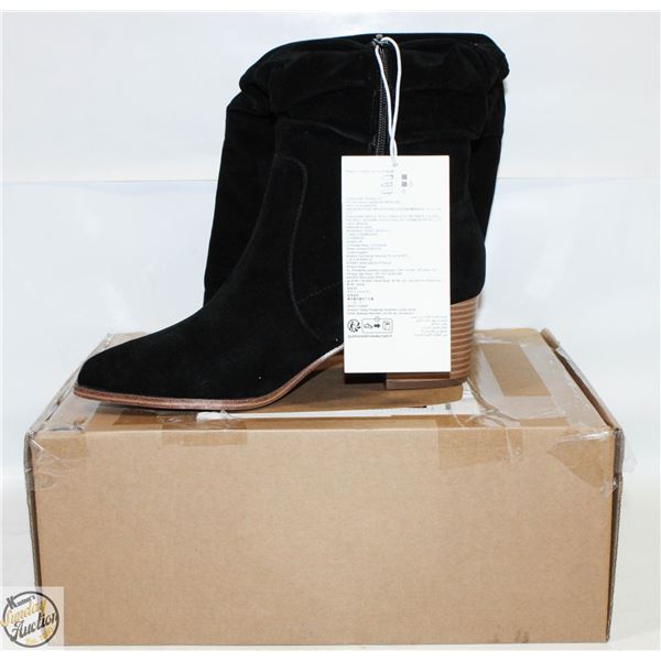 AMAZON ESSENTIALS WOMENS TALL BLOCK HEEL BOOTS 7.5