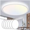 Image 1 : NEW 6 PACK OF ZEMTY 12" FLUSH MOUNT CEILING LIGHTS