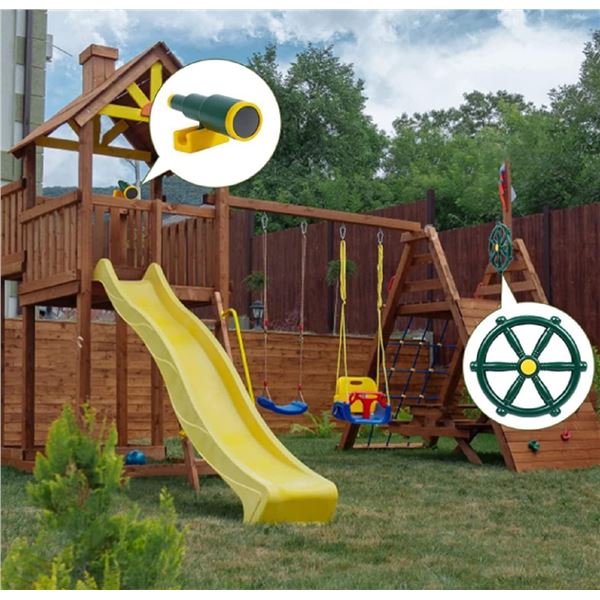 NEW GREEN 2PC PLAYGROUND SET