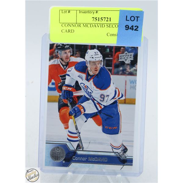 CONNOR MCDAVID SECOND YEAR CARD