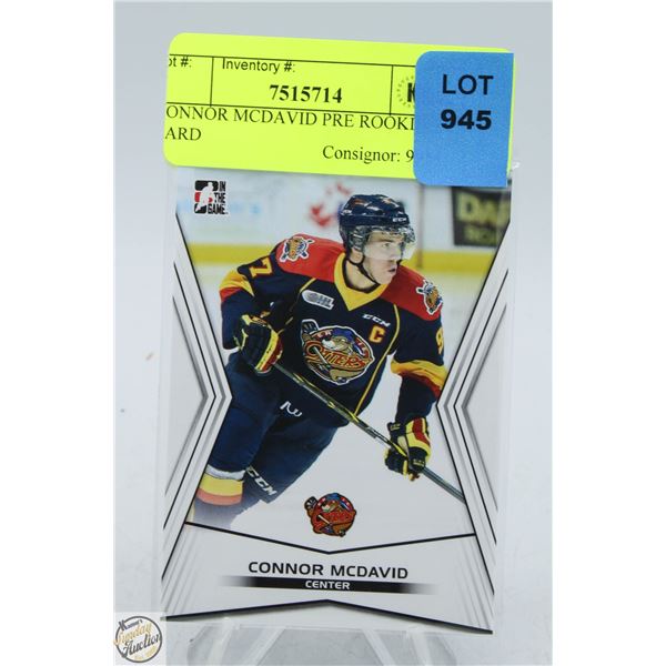 CONNOR MCDAVID PRE ROOKIE CARD