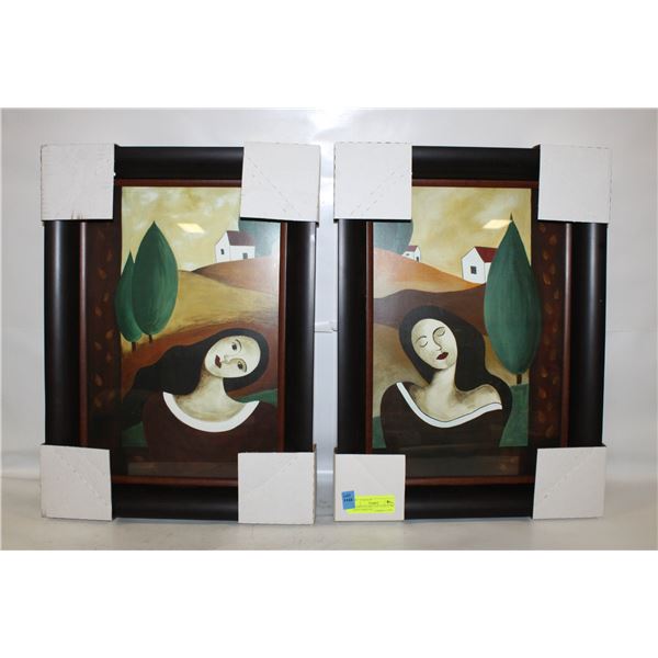 FRAMED SET OF 2 14.75" X 20.25" BY ARTIST KRISTINE