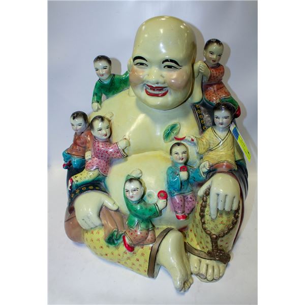 LARGE CHINESE BUDDAH+CHILDREN 16" TALL X 14" WIDE