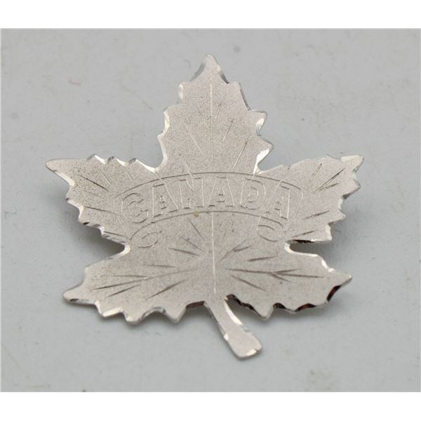 BOND BOYD STERLING SILVER CANADA MAPLE LEAF