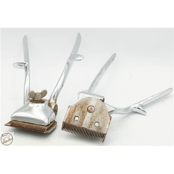 PAIR OF ANTIQUE HAIR CLIPPERS, MADE IN USA &
