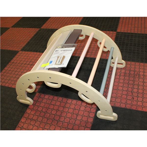 BLUEWOOD WOODEN CHILDRENS CLIMBING EXERCISE ARCH