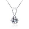 Image 5 : 1 CT GRA CERTIFIED ROUND BRILLIANT 925S NECKLACE