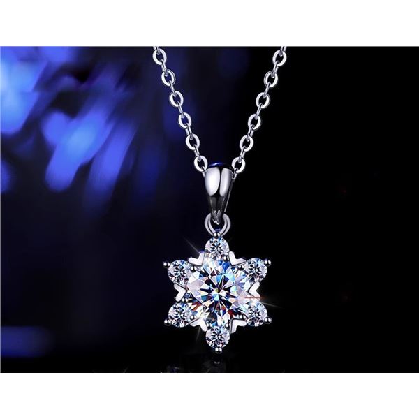 1 CT GRA CERTIFIED ROUND BRILLIANT 925S NECKLACE