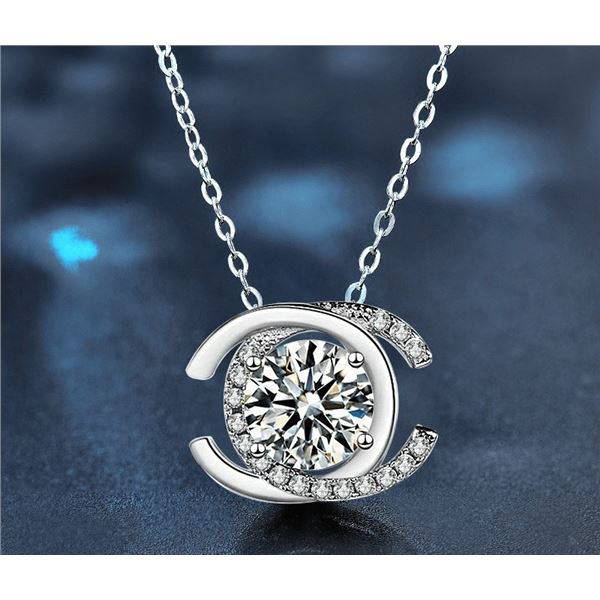 1 CT GRA CERTIFIED ROUND BRILLIANT 925S NECKLACE