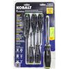 NEW KOBALT 6PC DIAMOND COATED TIP SCREWDRIVER SET