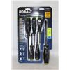 NEW KOBALT 6PC DIAMOND COATED TIP SCREWDRIVER SET