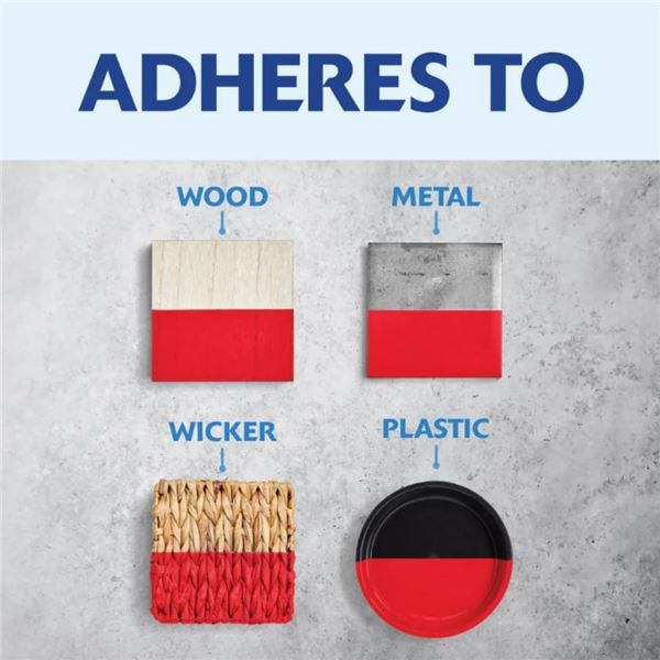 THREE 340G CANS OF RUST-OLEUM SATIN APPLE RED