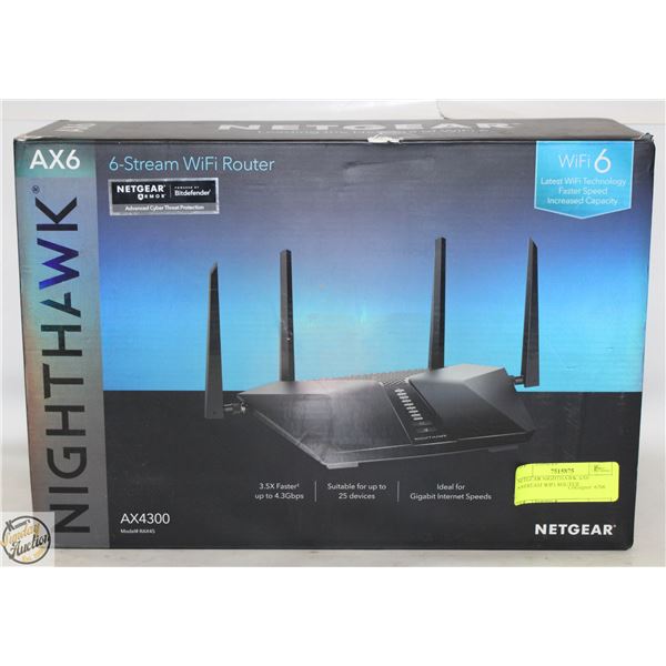 NETGEAR NIGHTHAWK AX6 6-STREAM WIFI ROUTER