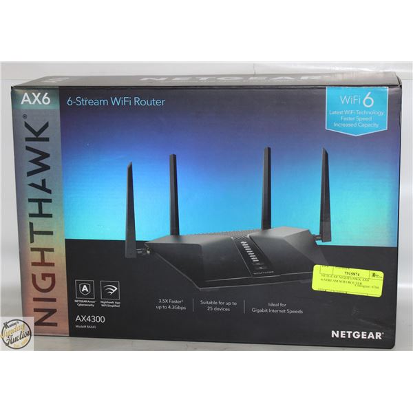 NETGEAR NIGHTHAWK AX6 6-STREAM WIFI ROUTER