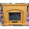 Image 1 : BLONDE WOOD ELECTRIC FIREPLACE 47" X 12" X 44"